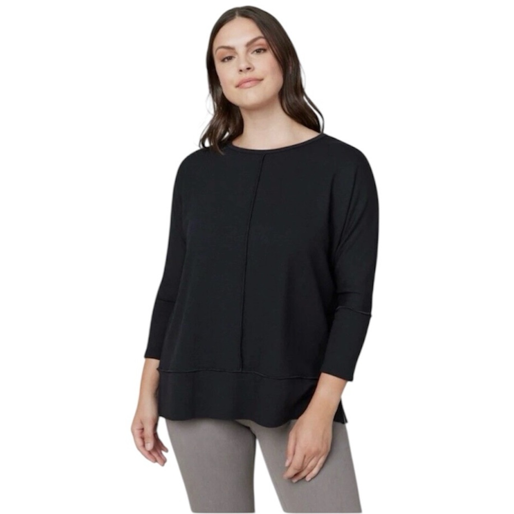 Spanx Black Perfect Length Dolman Sleeve Tunic T-Shirt Medium